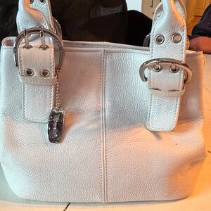 Elegant White Leather Handbag